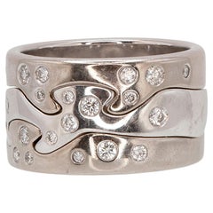 Georg Jensen Fusion 18-Karat-Diamant-3-Puzzle-Ring