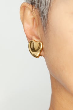 Tiffany & Co. Elsa Peretti 18K Gold Full Heart Earrings