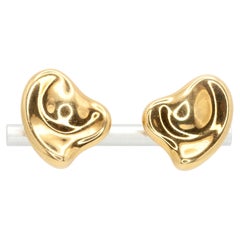 Tiffany & Co. Elsa Peretti 18K Gold Full Heart Earrings