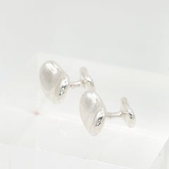 Tiffany & Co. Elsa Peretti Sterling Silver Bean Cufflinks