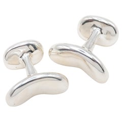 Tiffany & Co. Elsa Peretti Sterling Silver Bean Cufflinks