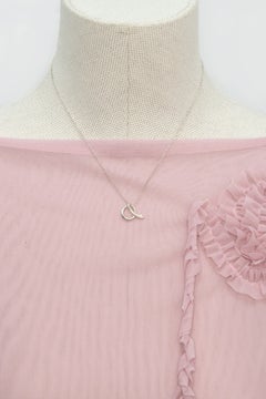Tiffany & Co. Elsa Peretti Sterling Silver Alphabet “A” Pendant Necklace