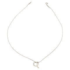 Tiffany & Co. Elsa Peretti Sterling Silver Alphabet “A” Pendant Necklace