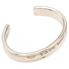 1997 Tiffany & Co. 1837 Sterling Silver Wide Cuff Bangle
