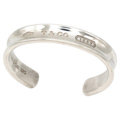 1997 Tiffany & Co. 1837 Sterling Silver Wide Cuff Bangle