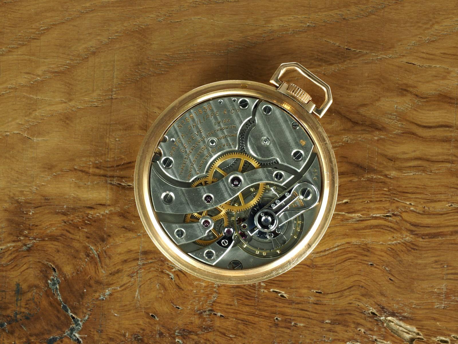 Women's or Men's Patek Philippe Rose Gold Pocket Watch  For Sale