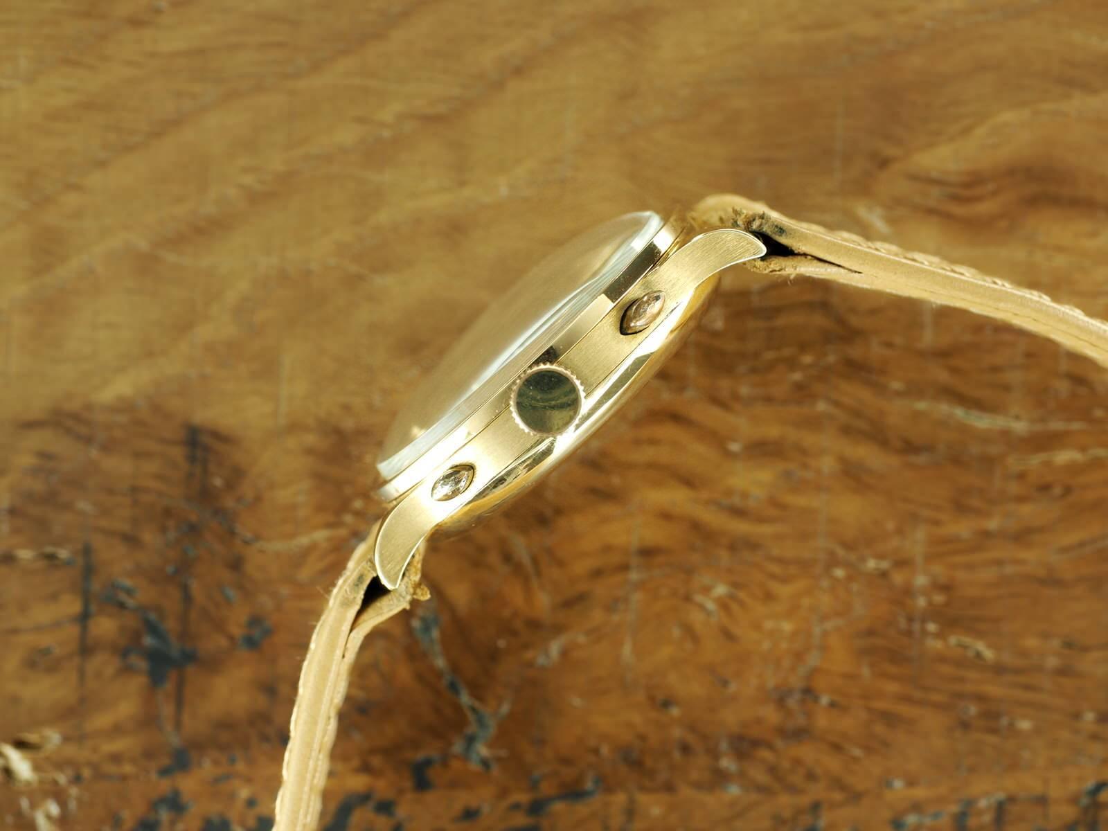 For sale is this rare 18K yellow gold Rolex Chronograph Ref 2508 retailed by Cravanzola from Roma, Italia.