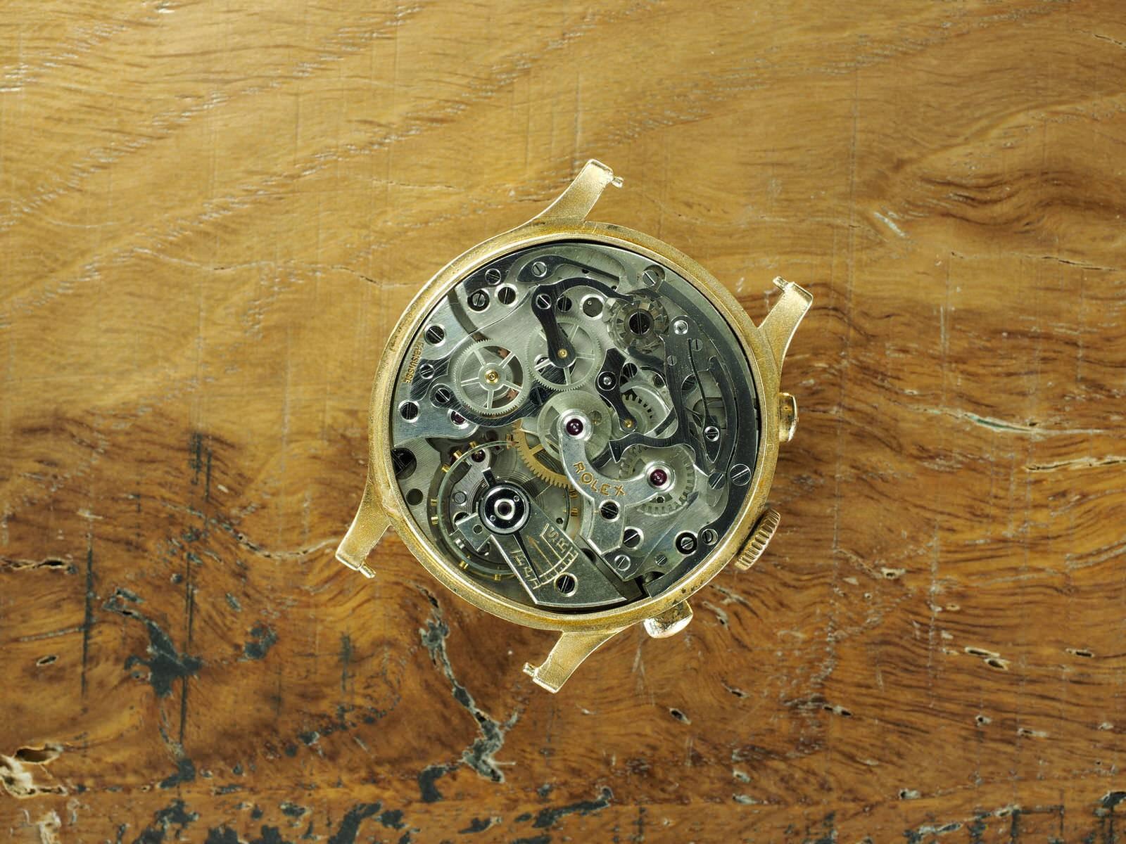Women's or Men's Rolex Yellow Gold Chronograph Wristwatch Ref 2508 For Sale
