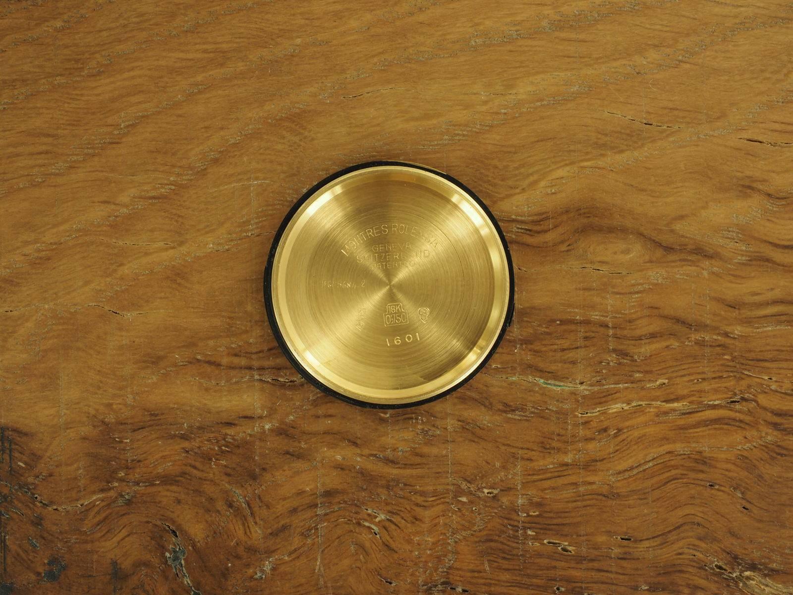 Women's or Men's Rolex Yellow Gold Albino Galvanized Cappucino Dial Datejust Wristwatch Ref 1607 For Sale