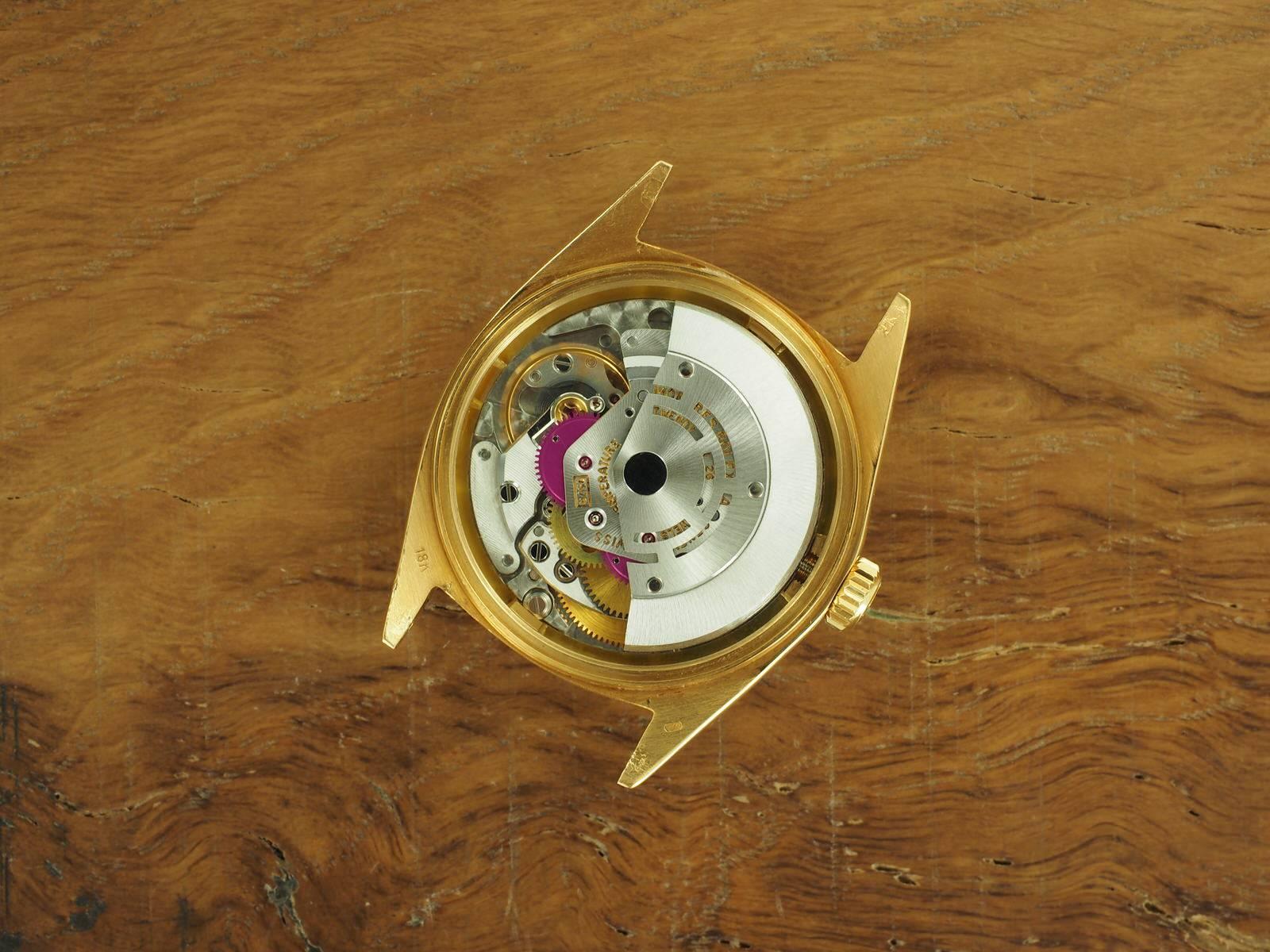 Rolex Yellow Gold Albino Galvanized Cappucino Dial Datejust Wristwatch Ref 1607 For Sale 1