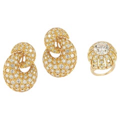 Harry Winston - Boucles d'oreilles et bague Dome avec diamant