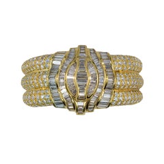 Bracciale con diamanti tondi e baguette