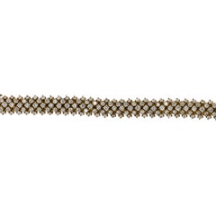 Bracelet à maillons en treillis de diamants en or jaune 18 carats