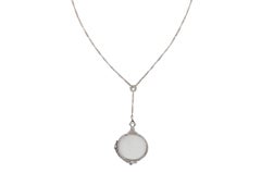 Antique Folding Magnifying Glass Lorgnette Pendant Necklace