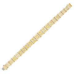 LEGACY 40 Carat Fancy Color Radiant Cut  Bracelet GIA certified High jewellery