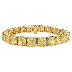 LEGACY 55 Carat  Fancy Yellow Cushion Cut natural diamonds GIA certified