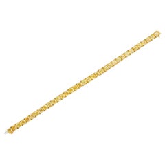 LEGACY 40 Carat  Fancy Yellow Cushion Cut natural diamonds Tennis bracelet GIA