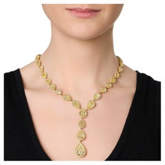 LEGACY Heritage Fancy Intense Yellow  Diamond Necklace  38 GIA certificates
