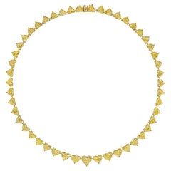 LEGACY 50 Carat Fancy Yellow Heart Diamond Necklace GIA heritage collection