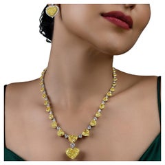 LEGACY GIA 80 Carat heart diamond necklace10 Carat Center Romantic Masterpiece