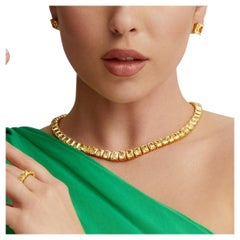 LEGACY Collana da tennis con diamante giallo taglio cuscino da 85 carati Nature