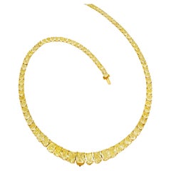 OUR LEGACY Collier Rivière en diamant jaune fantaisie 55 carats