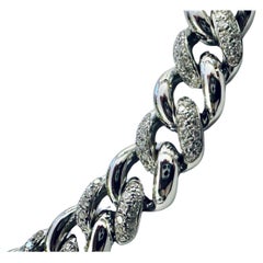 La Forza del Lusso: Kubanisches Armband aus 18kt Gold gr 56,9 und Diamanten 4,80