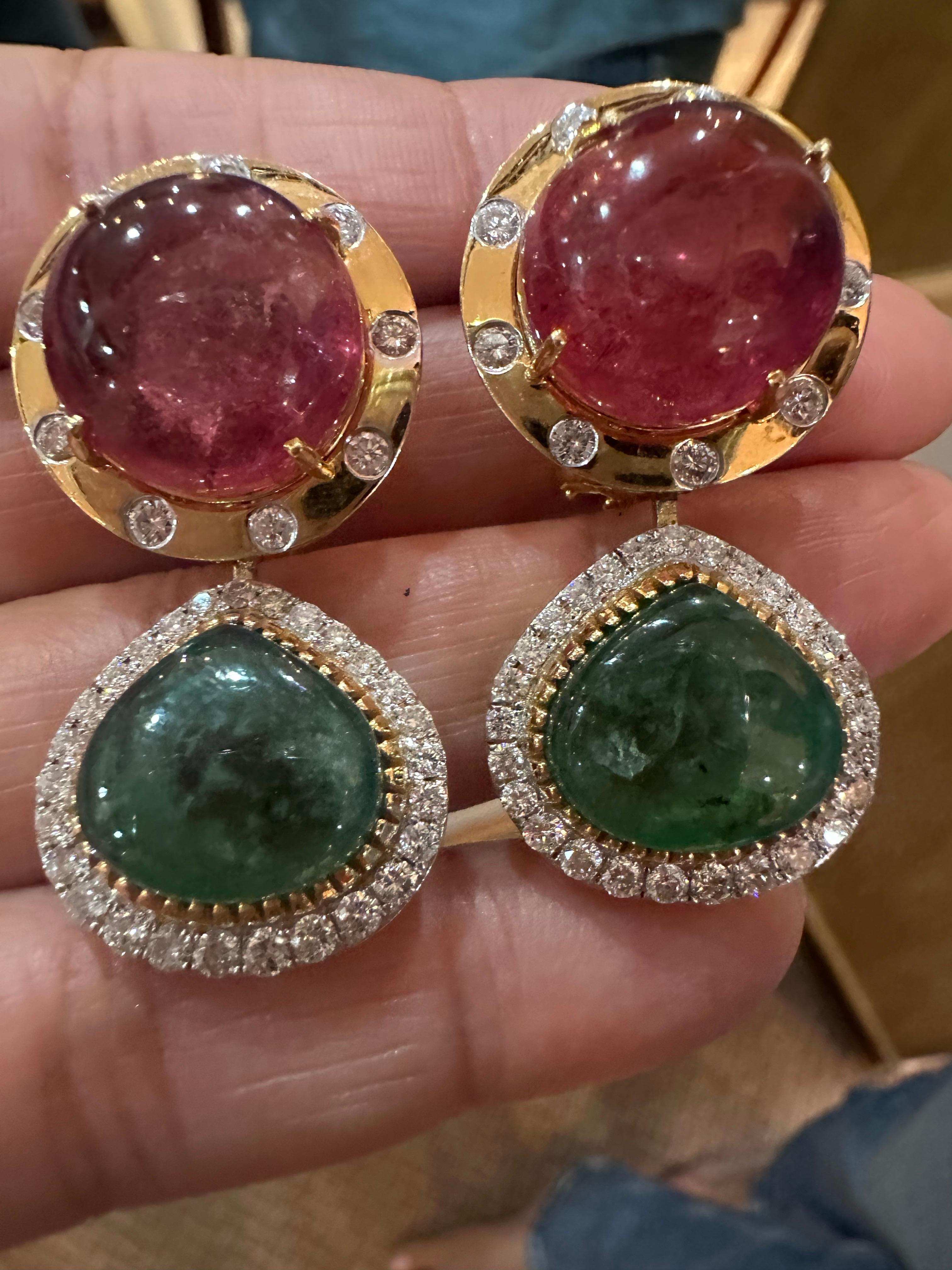 IGITL Certificado 250 quilates Antiguo Raro Collar Esmeralda Colombina Oro 22k 16