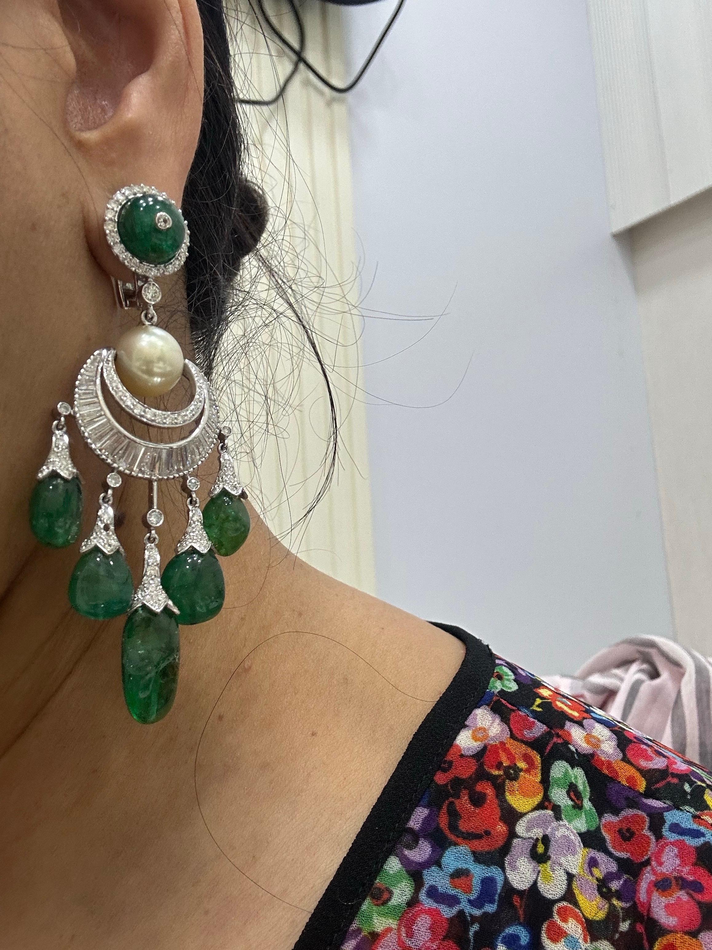 IGITL Certificado 250 quilates Antiguo Raro Collar Esmeralda Colombina Oro 22k 16