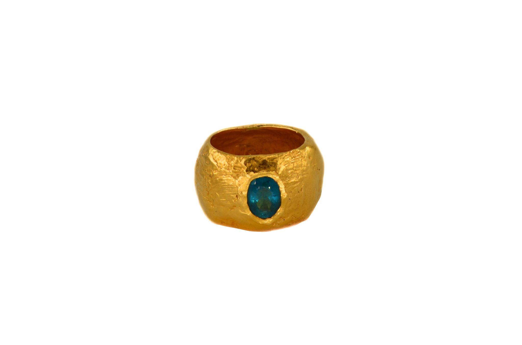 Bague de la collection Julia - bronze plaqué or avec tourmalines