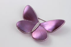 Broche Mariposa "Eclat" Titanio Diamante