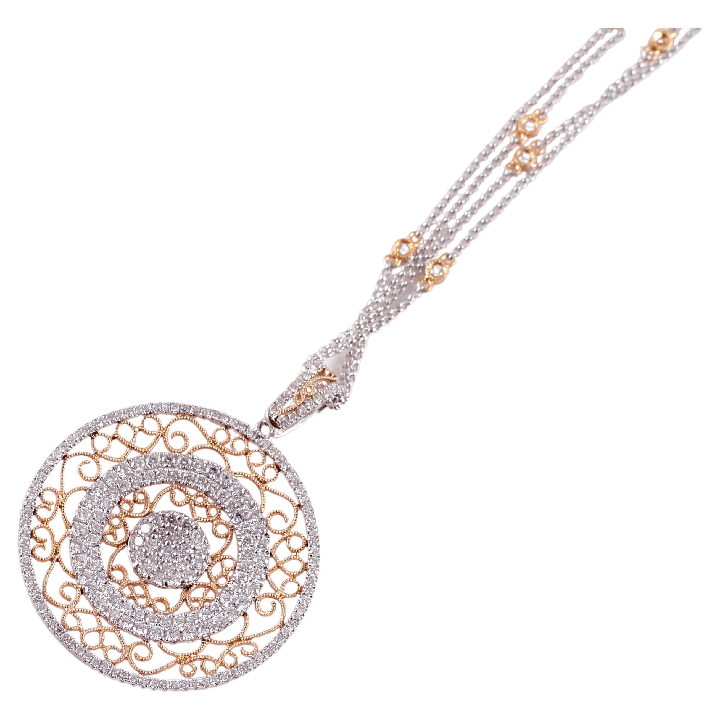 "Trident" 2.30 Carat Diamond Necklace