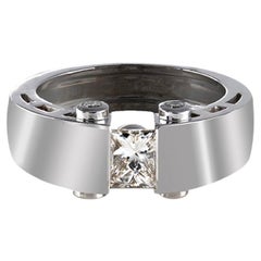 Anello con diamante in oro bianco