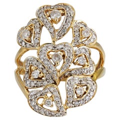 Anello con diamante taglio Brilliante 1,26 ct in oro giallo