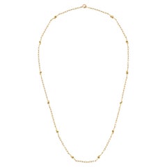 Portuguese Fancy Link 19.2 kt Yellow Gold Long Chain Necklace