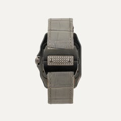 Cartier Santos 100 Diamond Steel and Titanium Automatic Watch