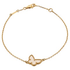 Van Cleef & Arpels Sweet Butterflies Mother of Pearl Yellow Gold Bracelet