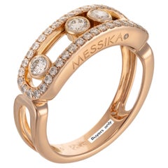 Messika Move Three Moving Diamond Pavé 18 kt Rose Gold Ring