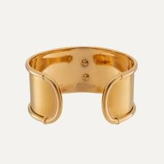 Bracciale a polsino Panther in oro giallo con smeraldo e diamanti