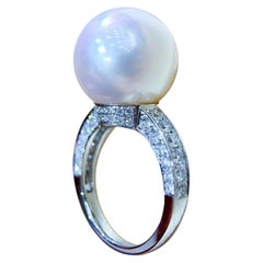 L'anello radiante - Perla Aurora dei mari del Sud e diamante