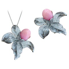 【Conchéa】Majestic Orchid Convertible 3-Way Conch Pearl Jewelry - 8.1ct