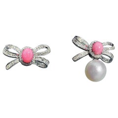 【Conchéa】Ribbon Bloom Convertible 4-Way Conch & Akoya Pearl Jewel - 1.39ct