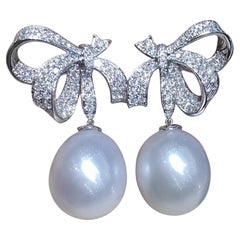 【Crown Radiance】Gala Ribbon Aurora South Sea Pearl Earrings