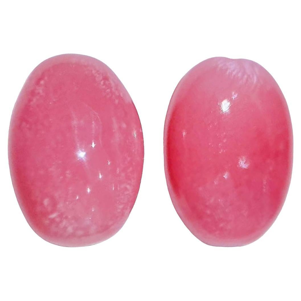 【Conchéa】Blush Flame Matched Conch Perlen - 1.32ct + 1.48ct