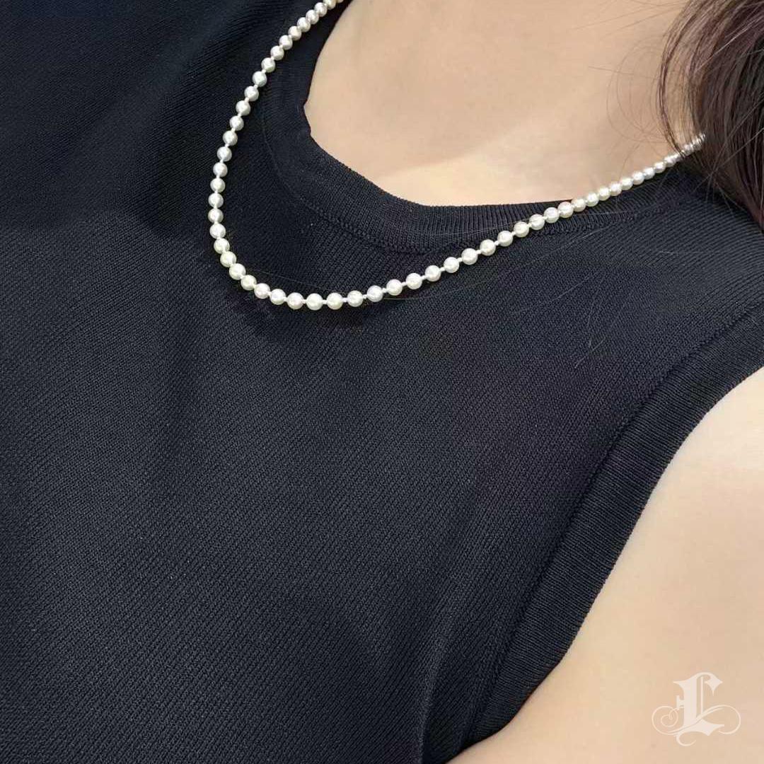 Geometria Silenziosa Collana convertibile con perle Akoya e perle di Tahiti in vendita 6