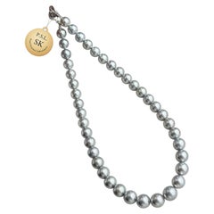 【Lustre Arc】PSL Certified “Ocean Blue” Tahitian Pearl Necklace — 9.1–11.4mm