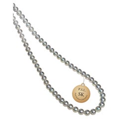 【Lustre Arc】PSL Certified “Blue Rose” Akoya Pearl Necklace — 5.5–6mm