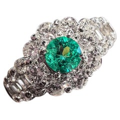 【Énigma】Brazilian Paraíba Tourmaline Diamond Platinum Ring — 0.23 ct