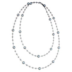 【Petite Signature】Pearl Rhythm Convertible Akoya Pearl Long Necklace — 85+5 cm