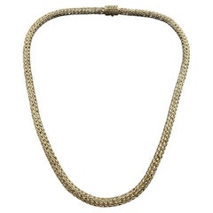 John Hardy Halskette aus 18-karätigem Gelbgold mit Weizenkette, 5 mm, 16", geflochten, 47,3 g